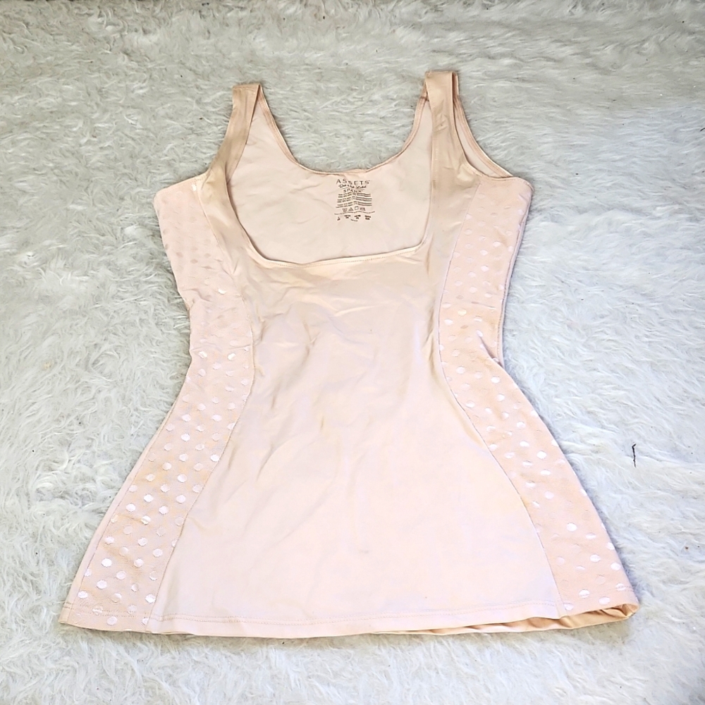 SPANX Assets Red Hot Label Chemise Shapewear tank top nude beige large
